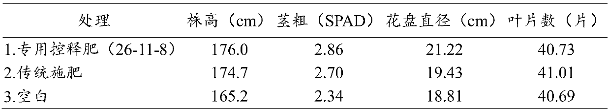 Special controlled-release fertilizer for sunflowers