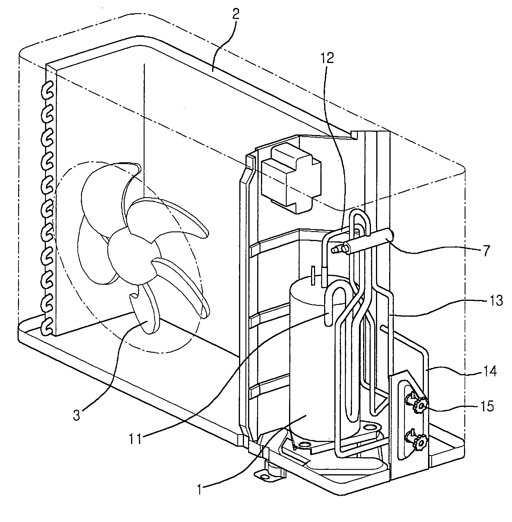 Pipe structure for outdoor unit of air conditioner