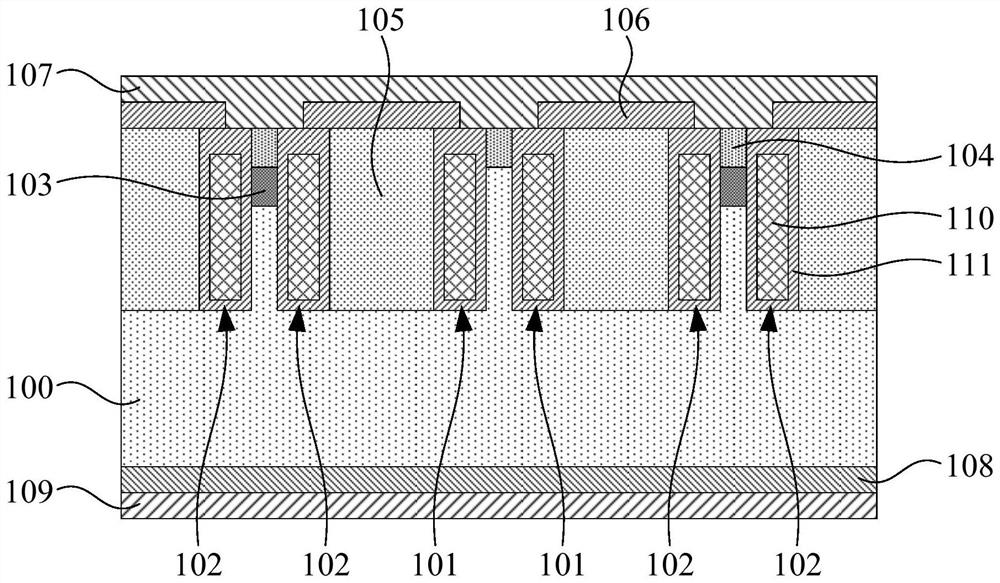 Narrow mesa insulated gate bipolar transistor device and forming method