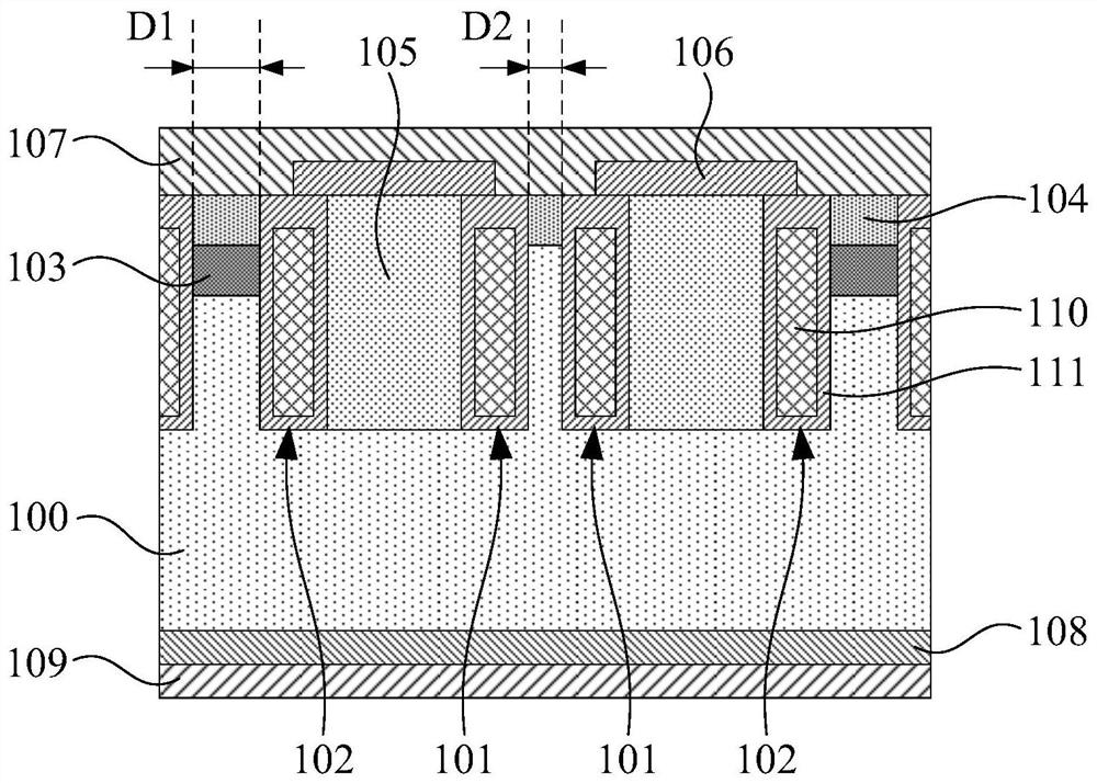 Narrow mesa insulated gate bipolar transistor device and forming method