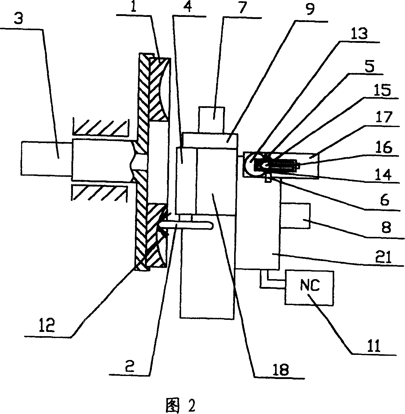 Precision machining apparatus and method for axial symmetry rotary curve