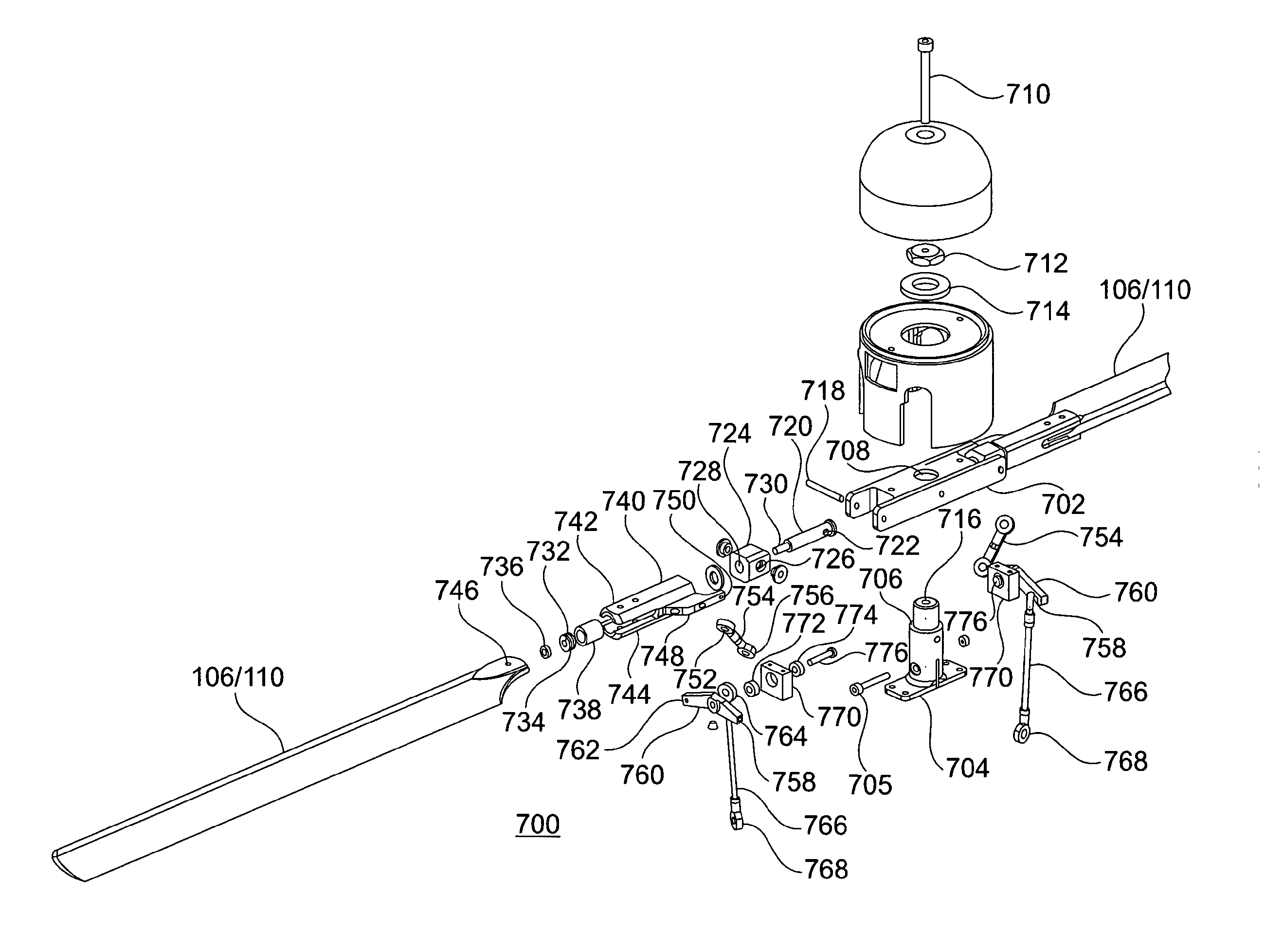 Rocket or ballistic launch rotary wing vehicle