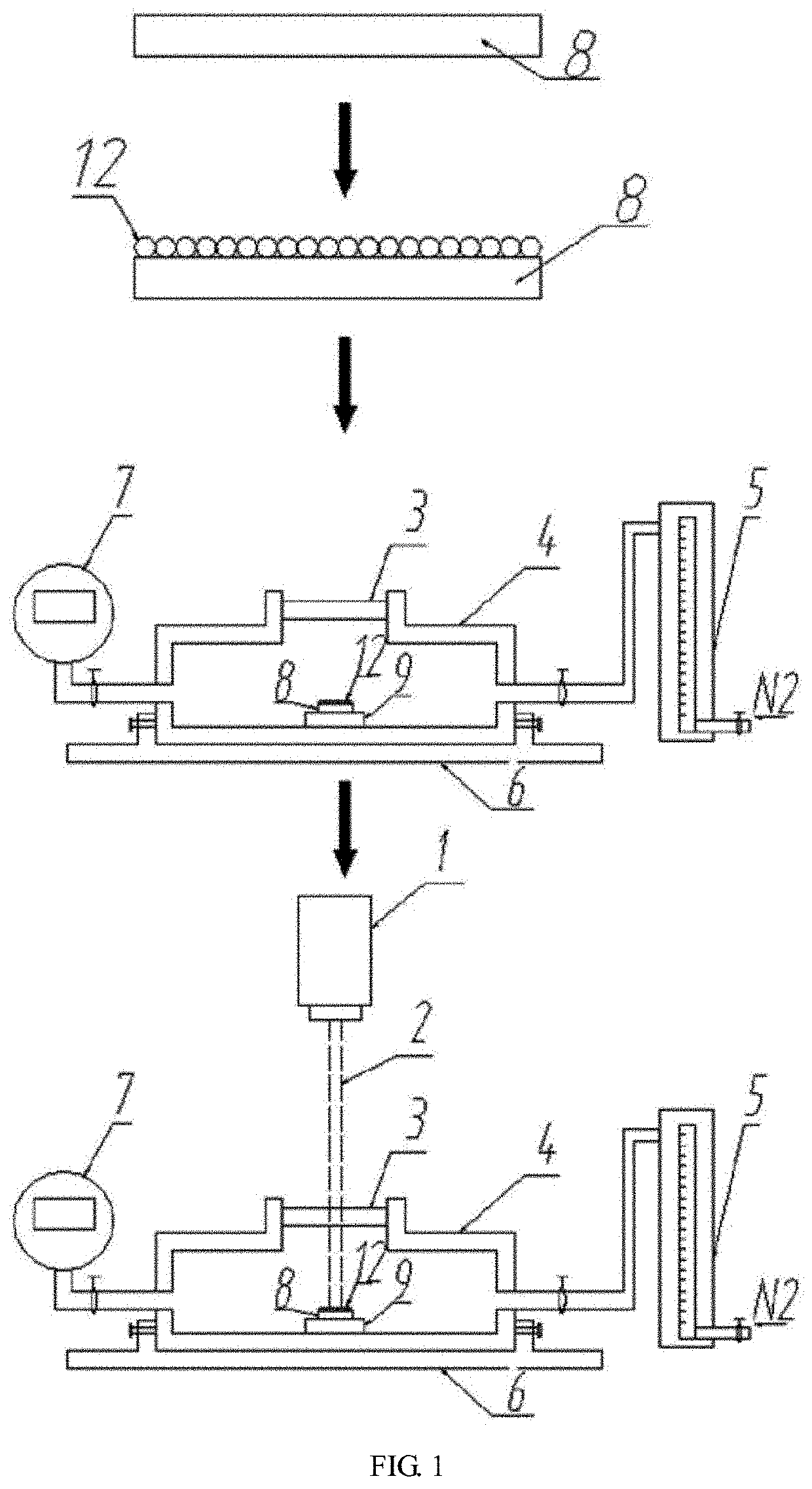 Method and device for processing microstructure arrays of polystyrene-graphene nanocomposites