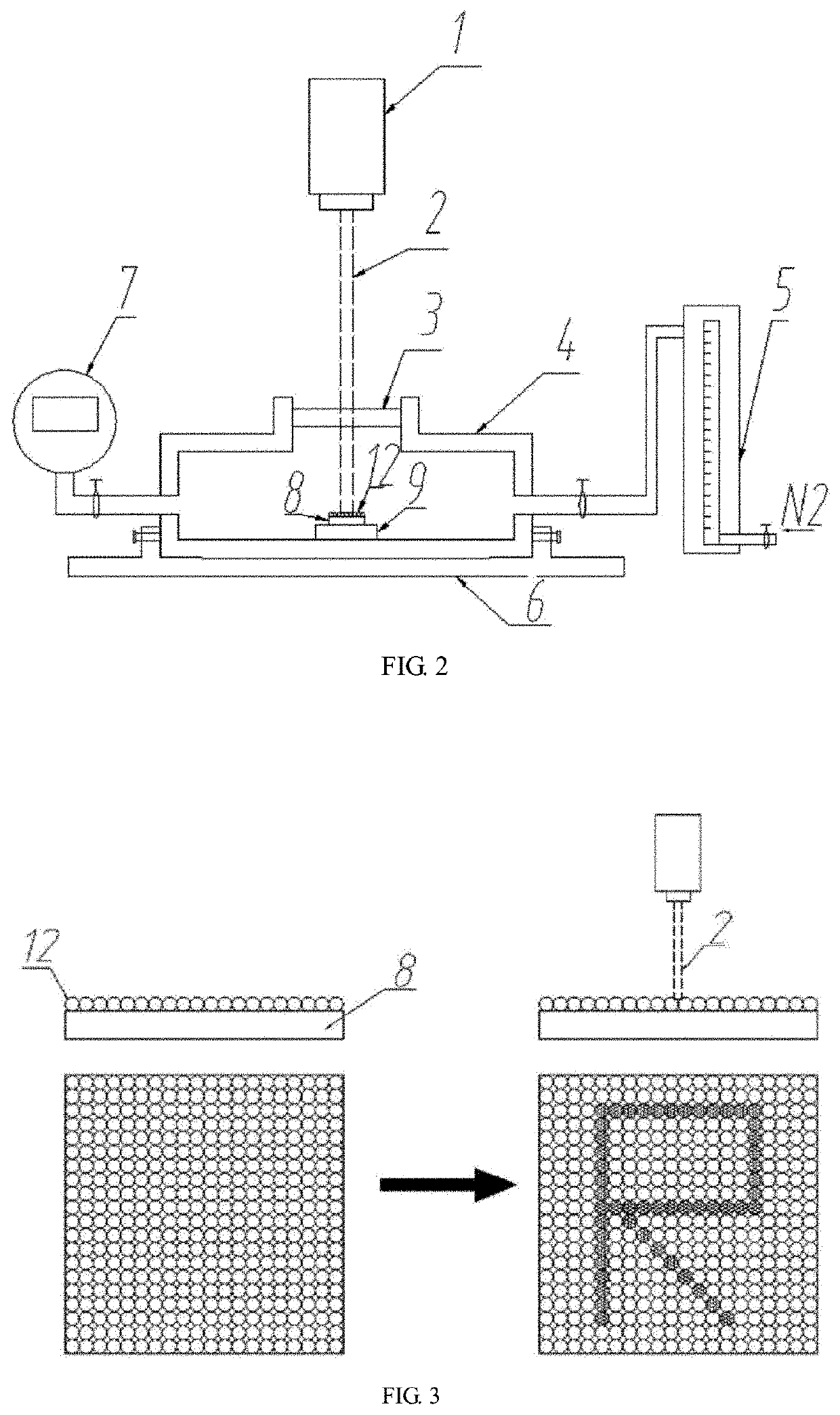 Method and device for processing microstructure arrays of polystyrene-graphene nanocomposites