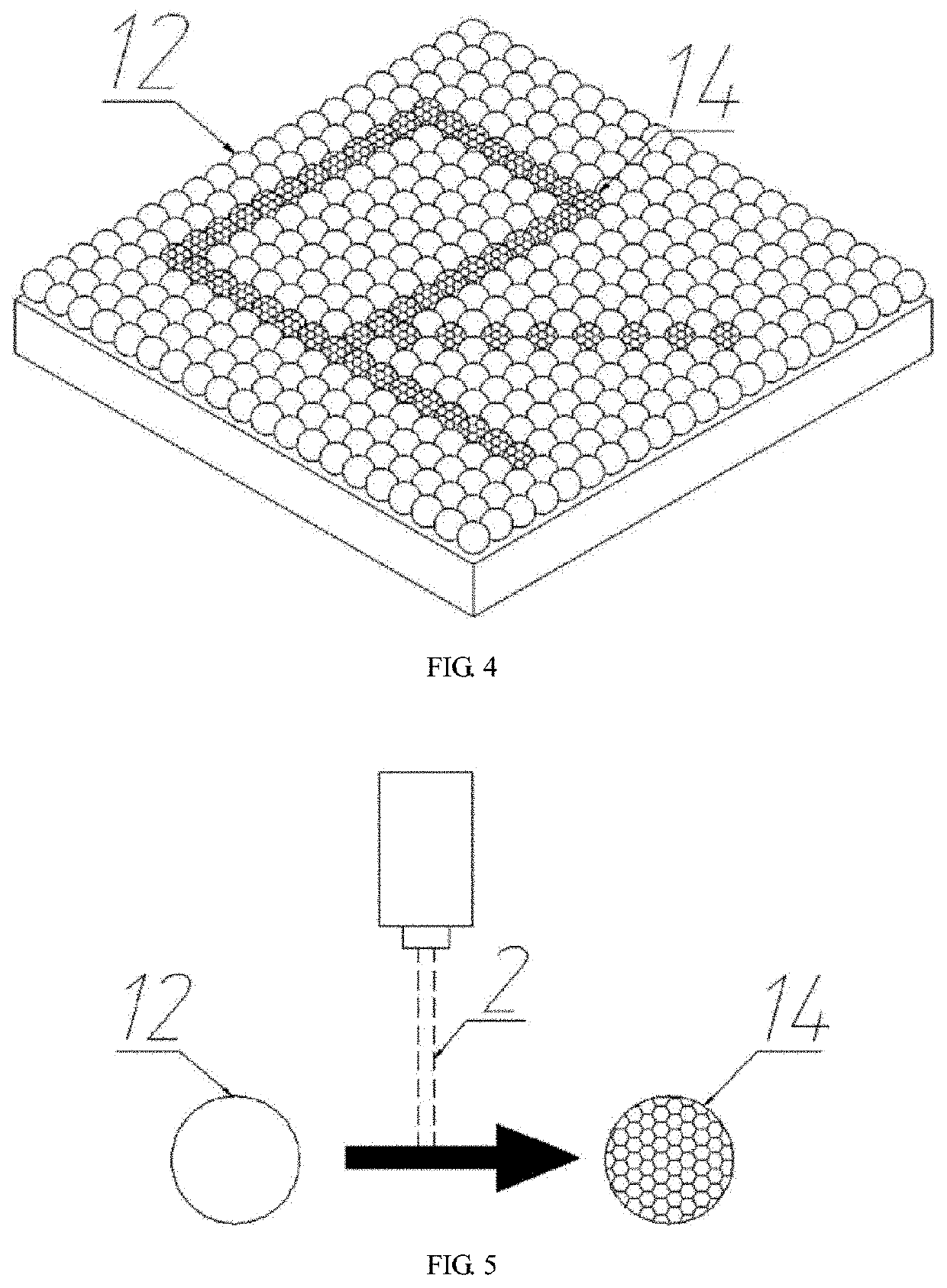 Method and device for processing microstructure arrays of polystyrene-graphene nanocomposites