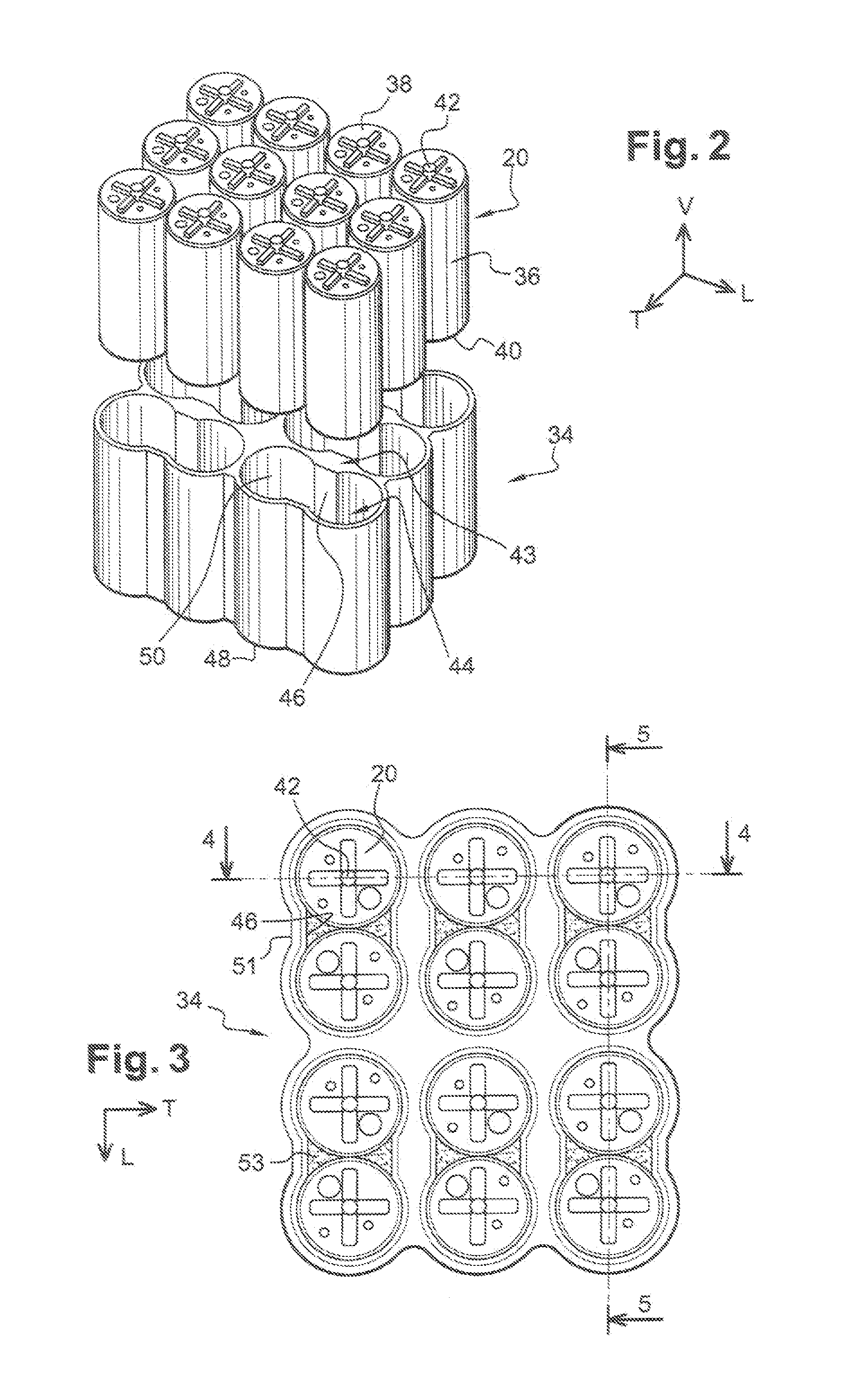 Electrical power supply device comprising a tray for accommodating ultra-high capacity storage units