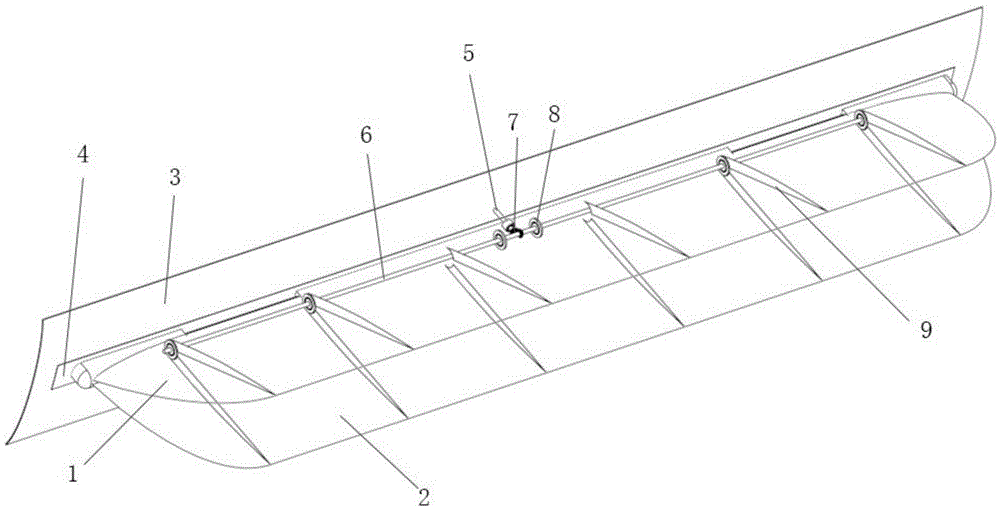 Control method of frog mouth type bilge keel