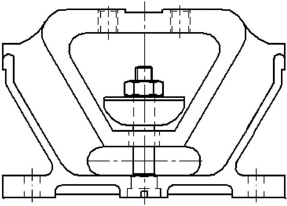 Rear suspension rubber pad assembly