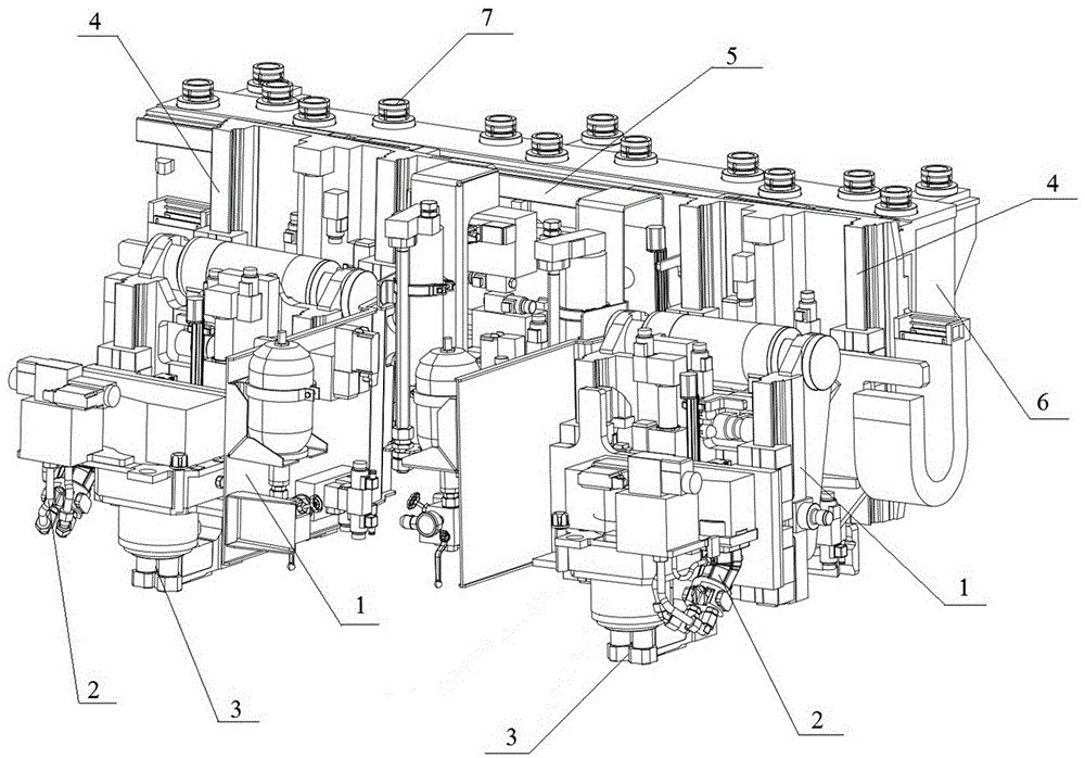 A fine milling device for a mobile rail milling car