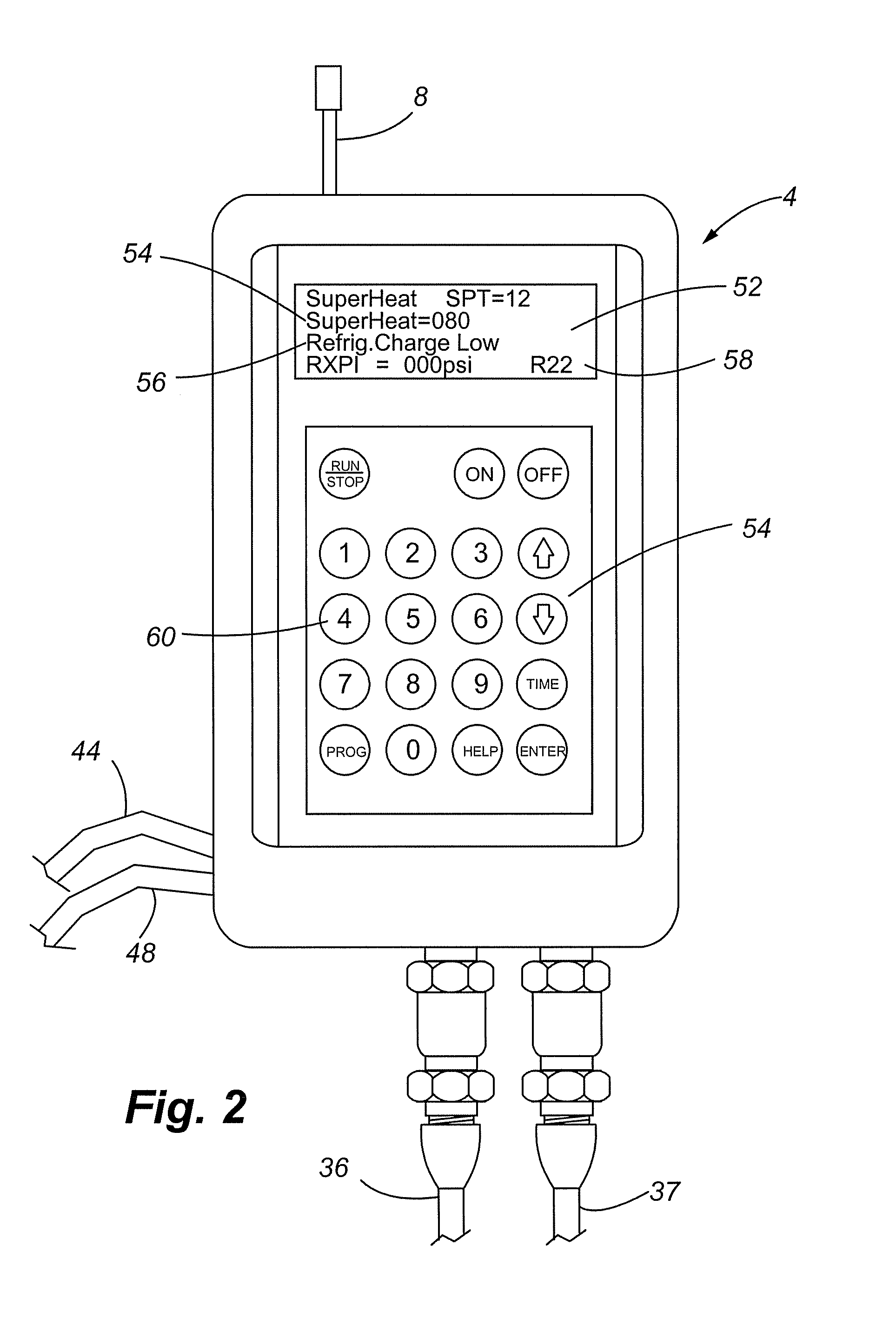 HVAC monitor and superheat calculator system