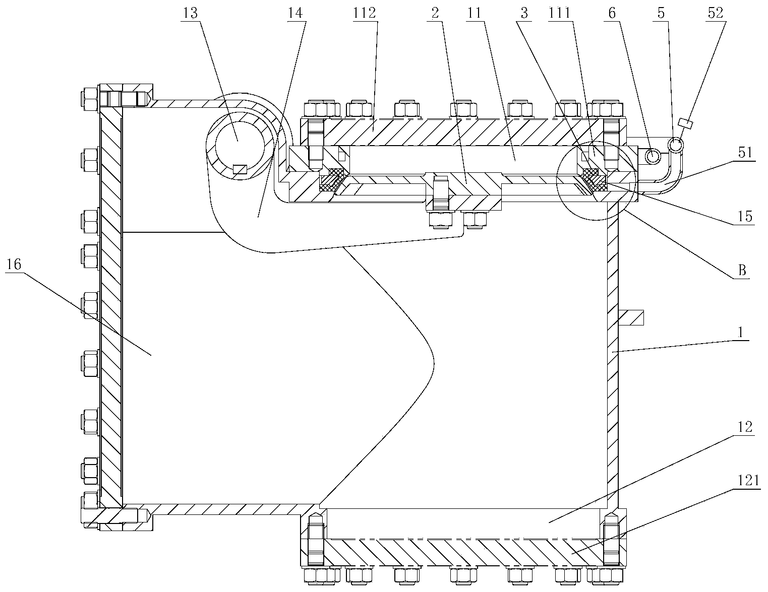 Air seal offset type bell valve