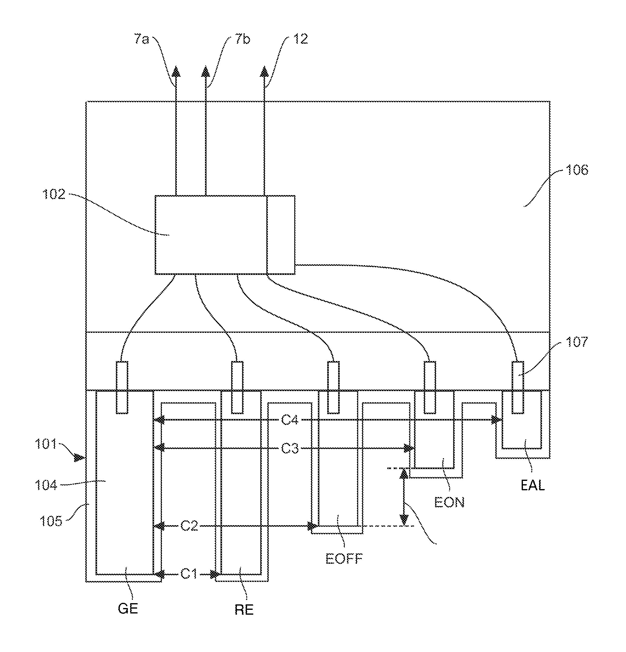 Device for controlling a condensate lift pump, and corresponding capacitive detector and system