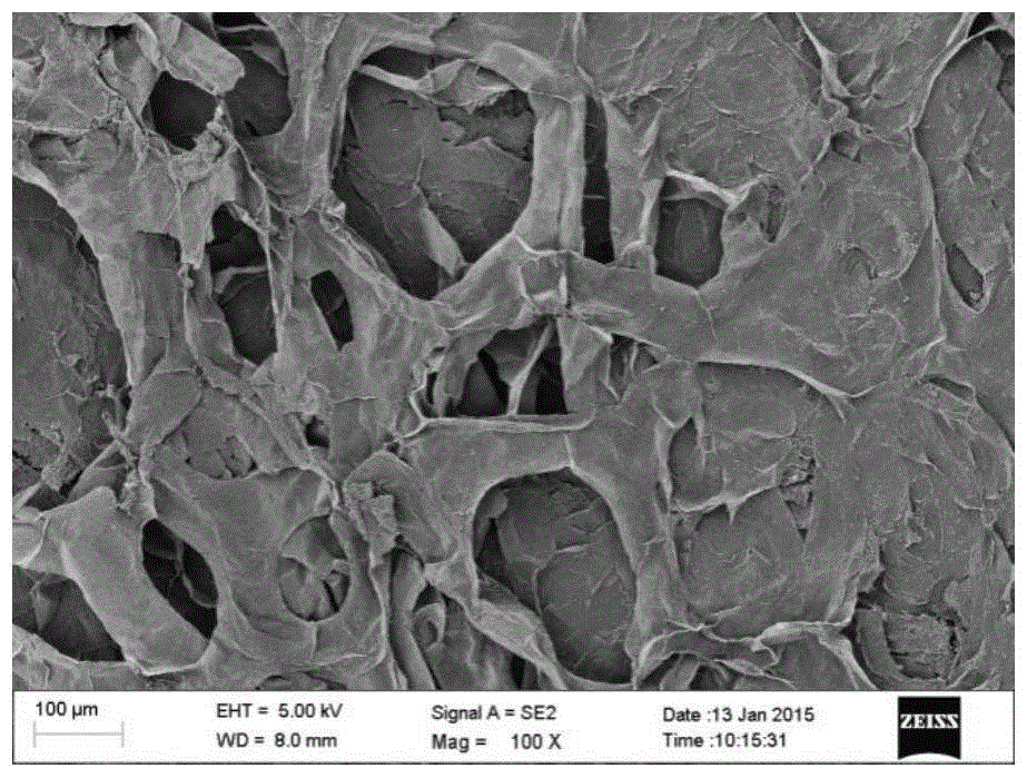 A preparation method of highly conductive and stretchable sponge-like graphene-based electrode material