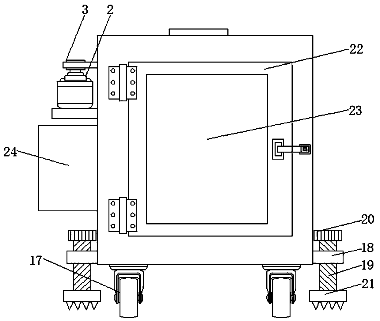 A new energy vehicle door production spraying device