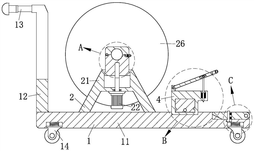 High-temperature-resistant and high-voltage-resistant cable winding equipment convenient to cut