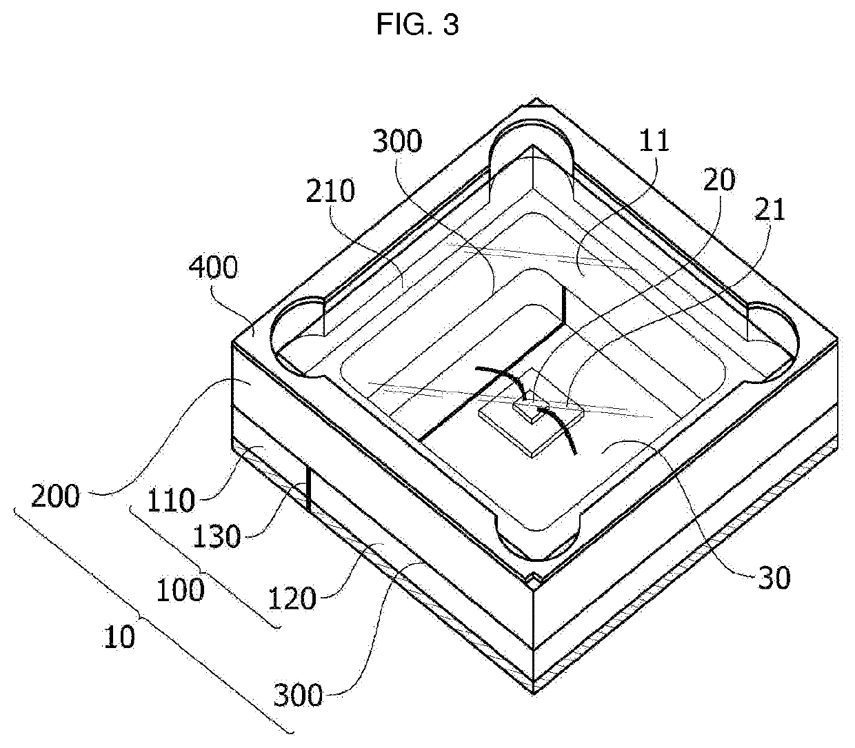 Light-emitting element package and light-emitting element module including same