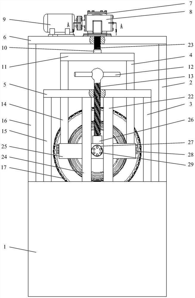 A dynamic and static vertical loading device for electric wheel performance testing test bench