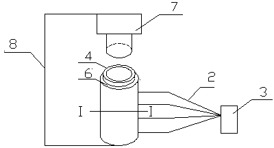 Solidifying and hardening progress monitoring system for mining cement filling slurry and monitoring method thereof