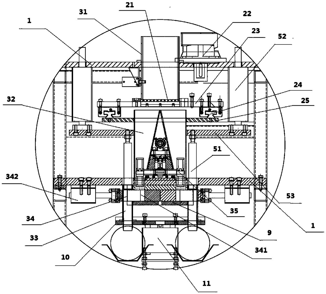 Solid mushroom strain transferring cultivation machine for edible mushroom stick transferring cultivation and transferring cultivation method