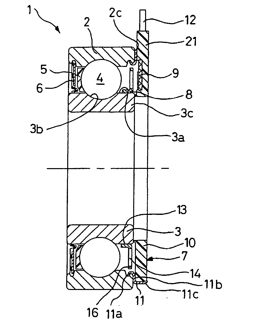 Instrumented antifriction bearing and electrical motor equipped therewith