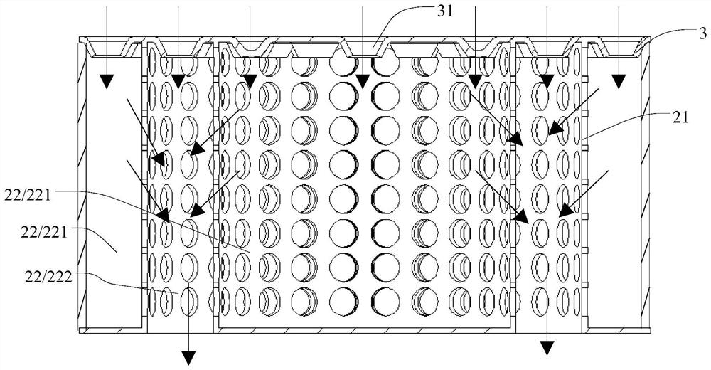 Condensation device and automobile exhaust emission system