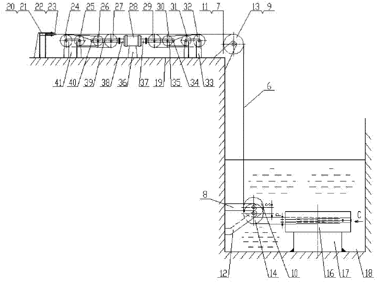 Traction type reciprocator for single point mooring liquid slip ring test