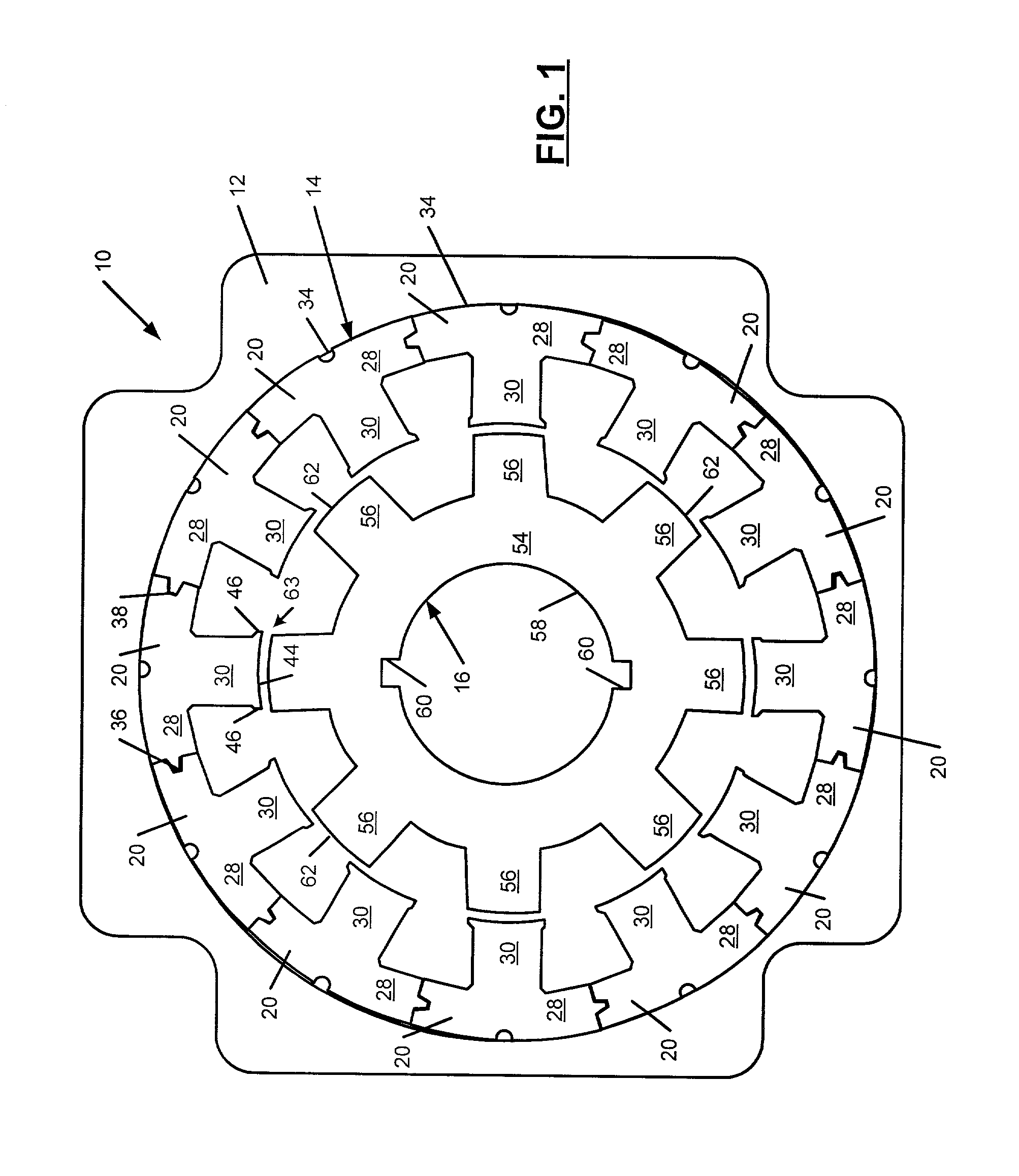 Segmented stator switched reluctance machine