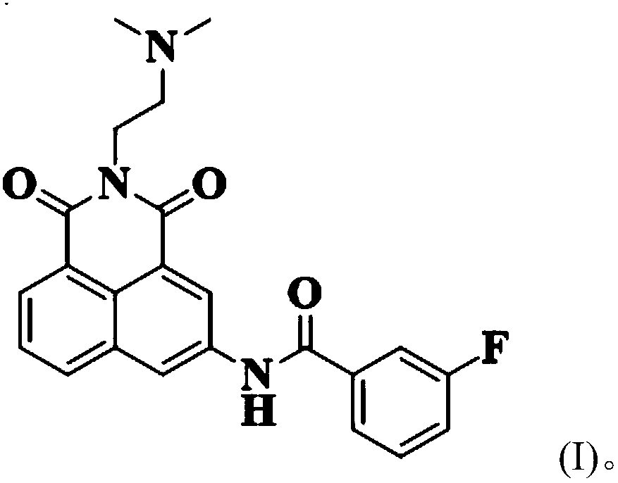 Low-toxicity 1,8-naphthalene dimethimide derivative as well as preparation method and application thereof