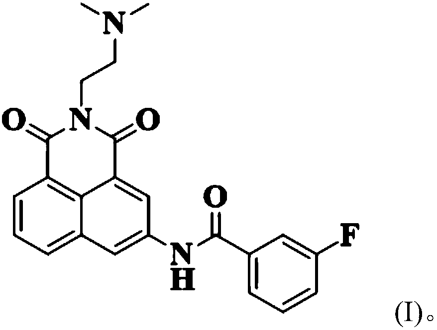 Low-toxicity 1,8-naphthalene dimethimide derivative as well as preparation method and application thereof