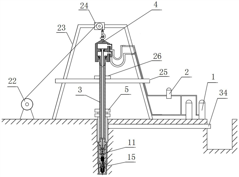 Gas drilling wall building device