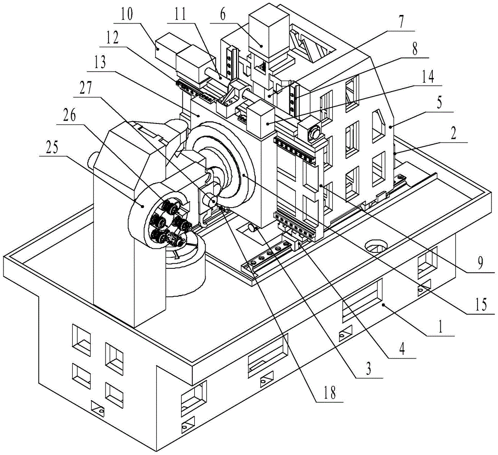 Reconfigurable gear compound machining center