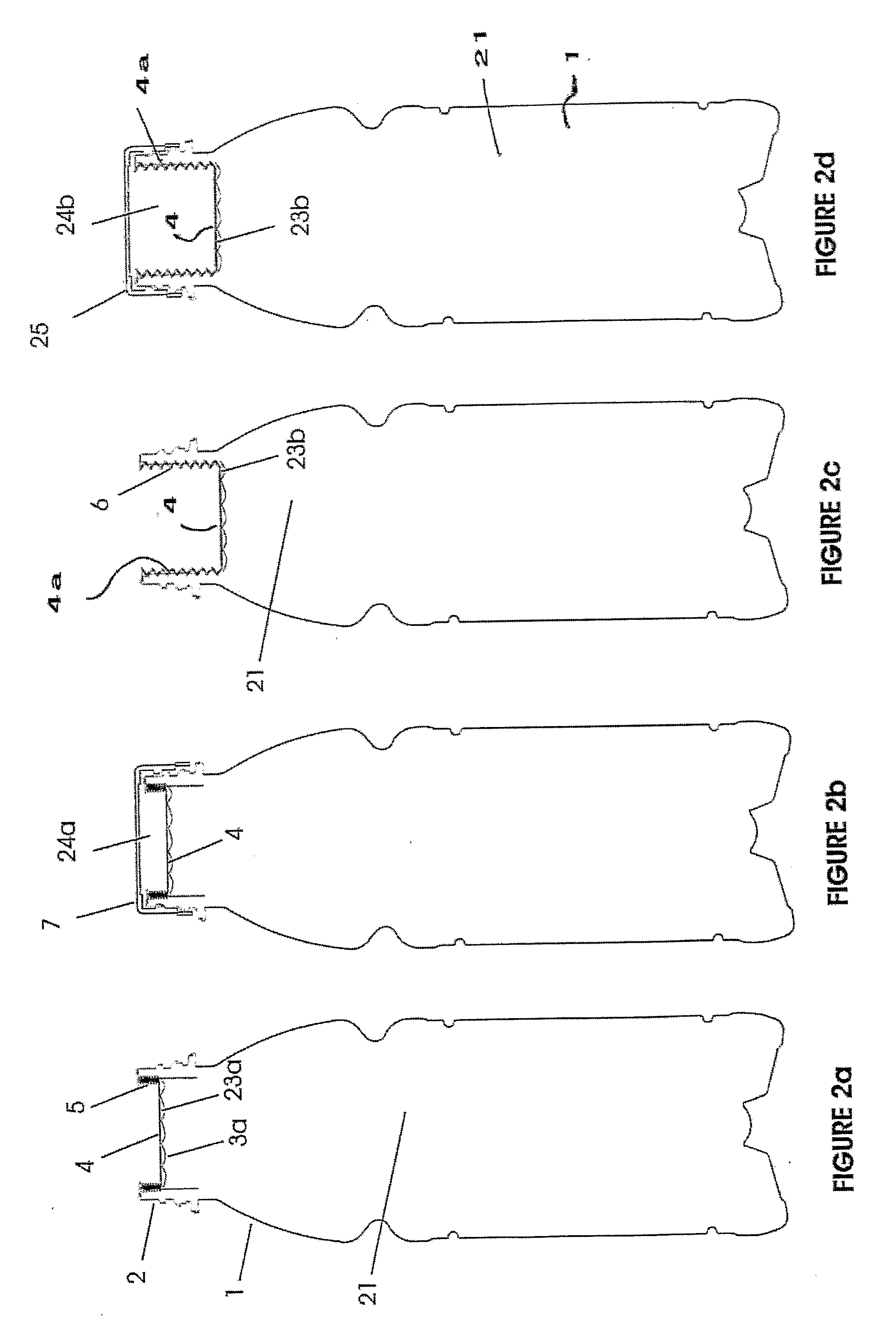 Headspace sealing and displacement method for removal of vacuum pressure