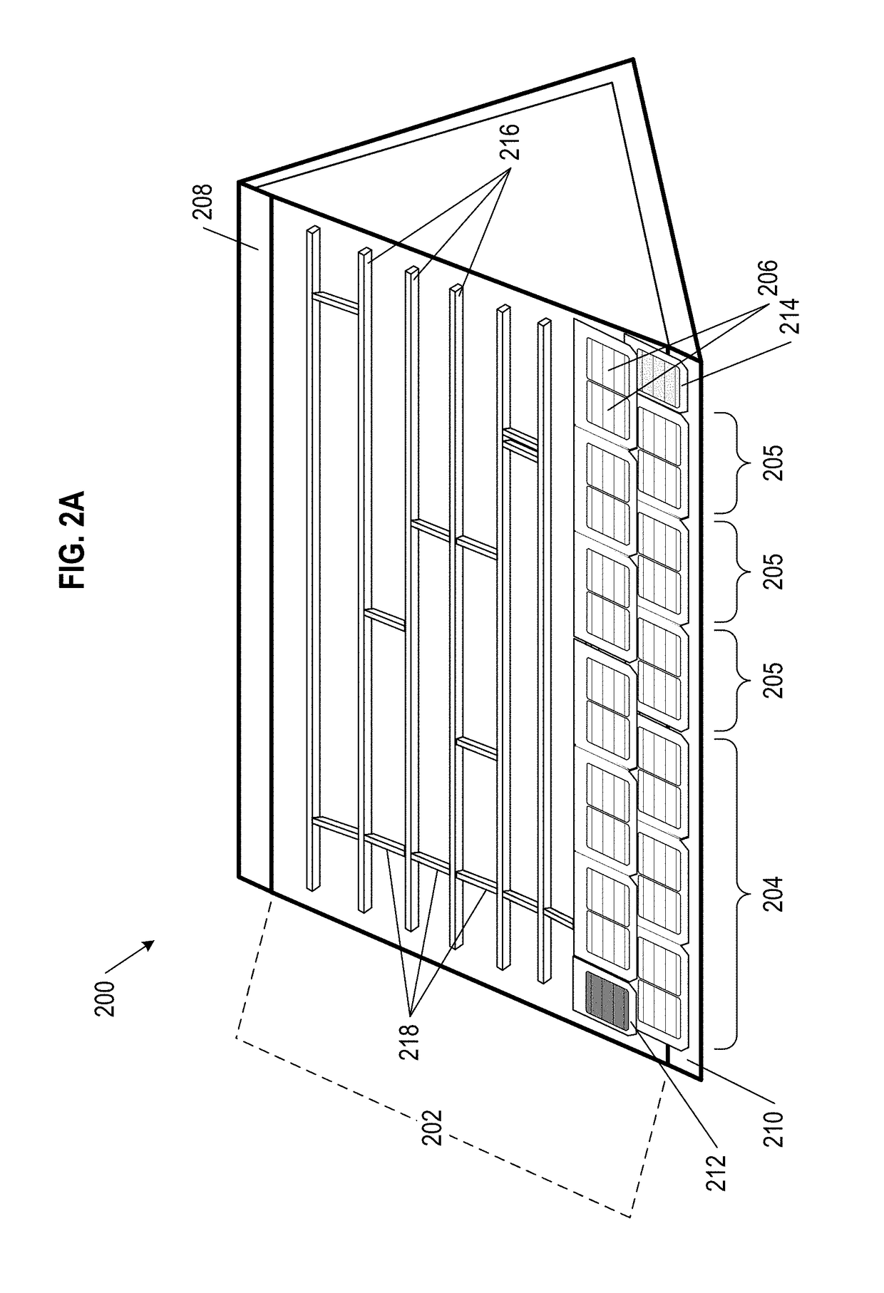 Multi-region solar roofing modules