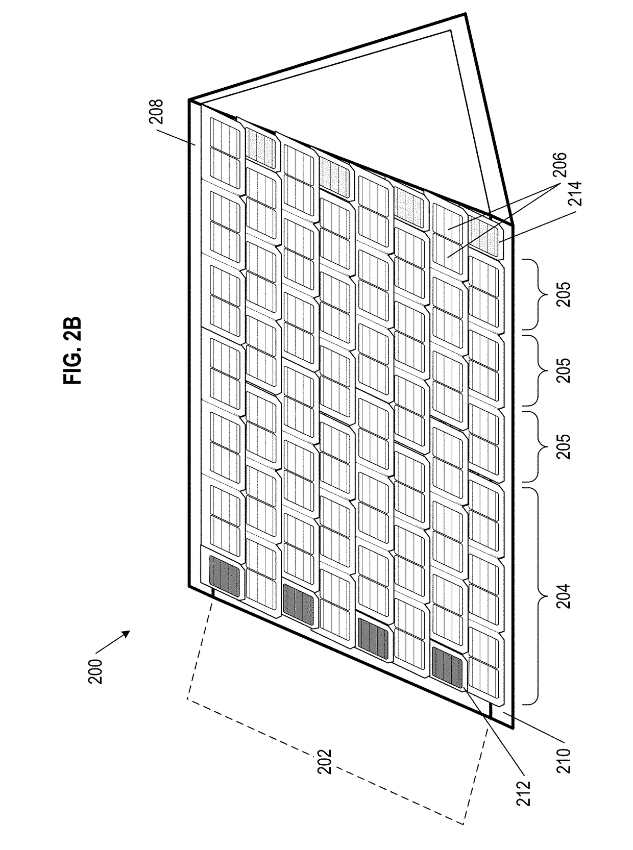 Multi-region solar roofing modules