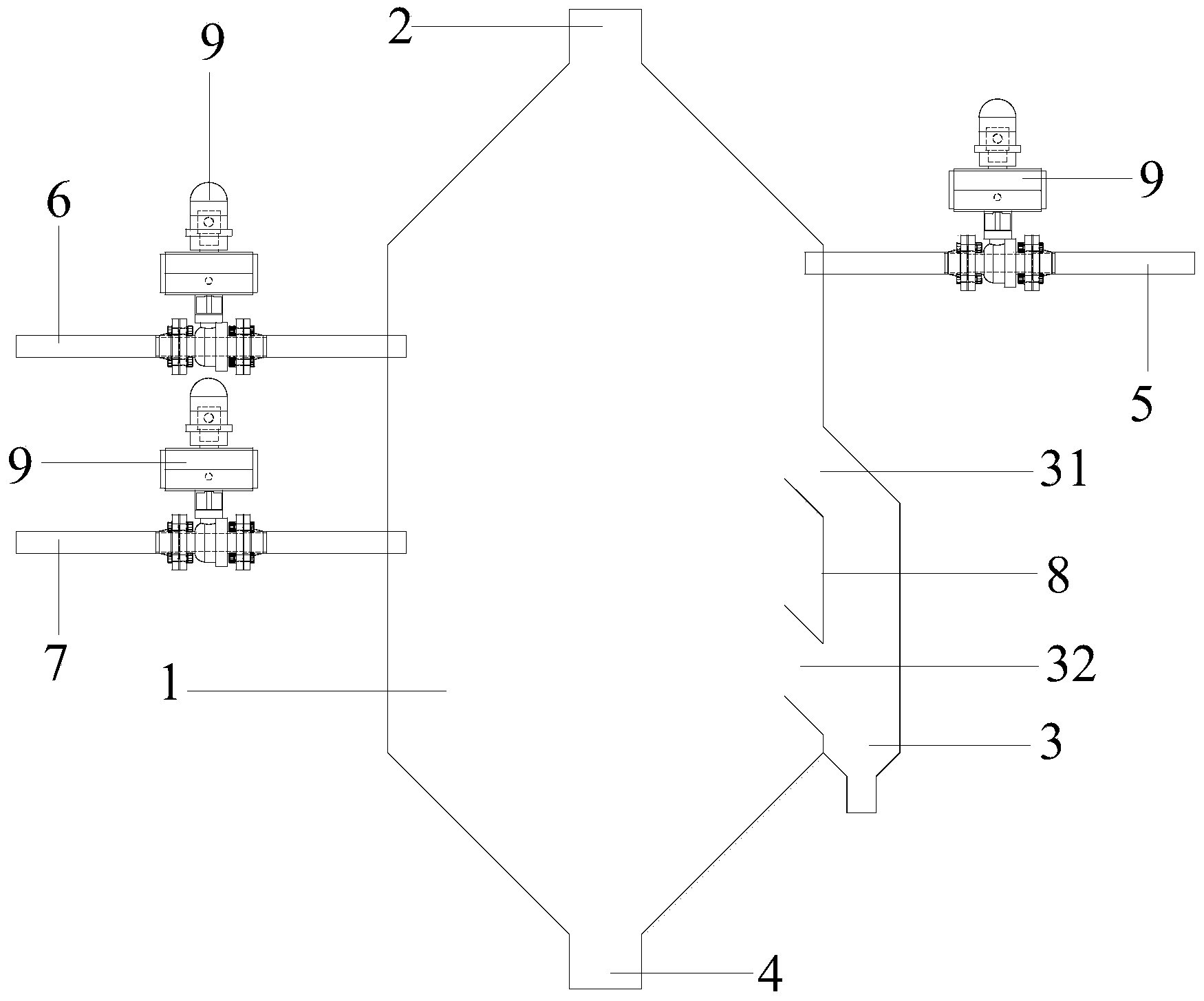 Blowing type device for recovering cut tobacco in rejected stem slivers