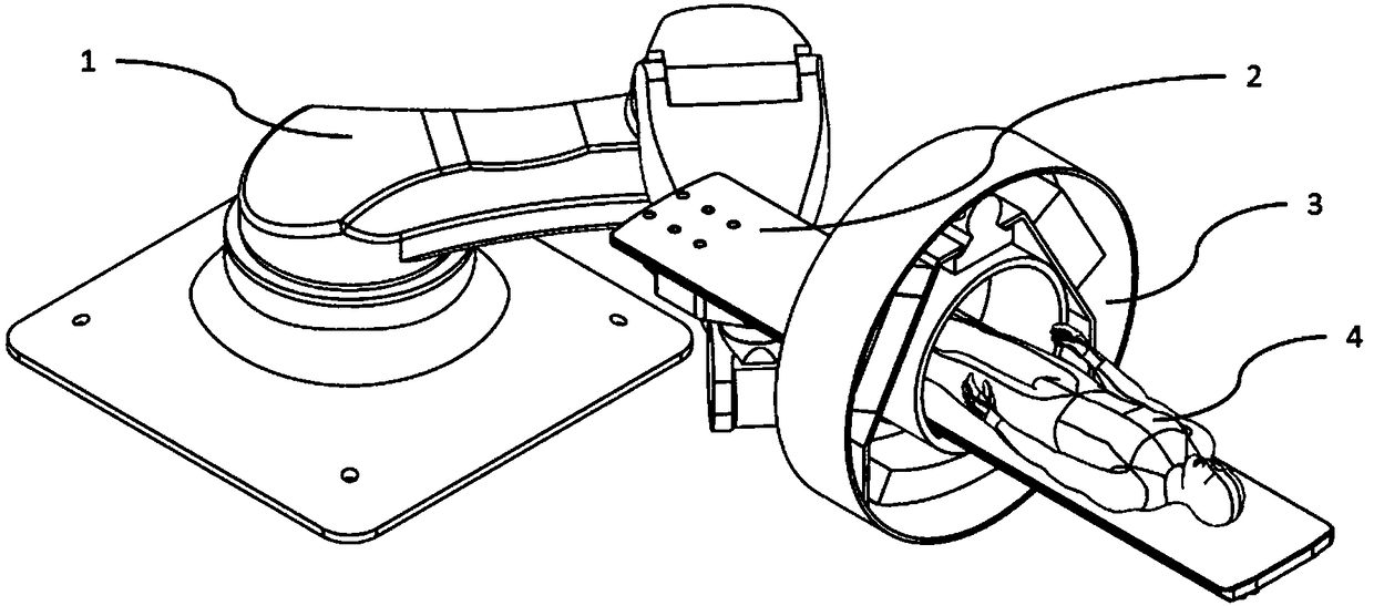 Treatment bed with imaging device