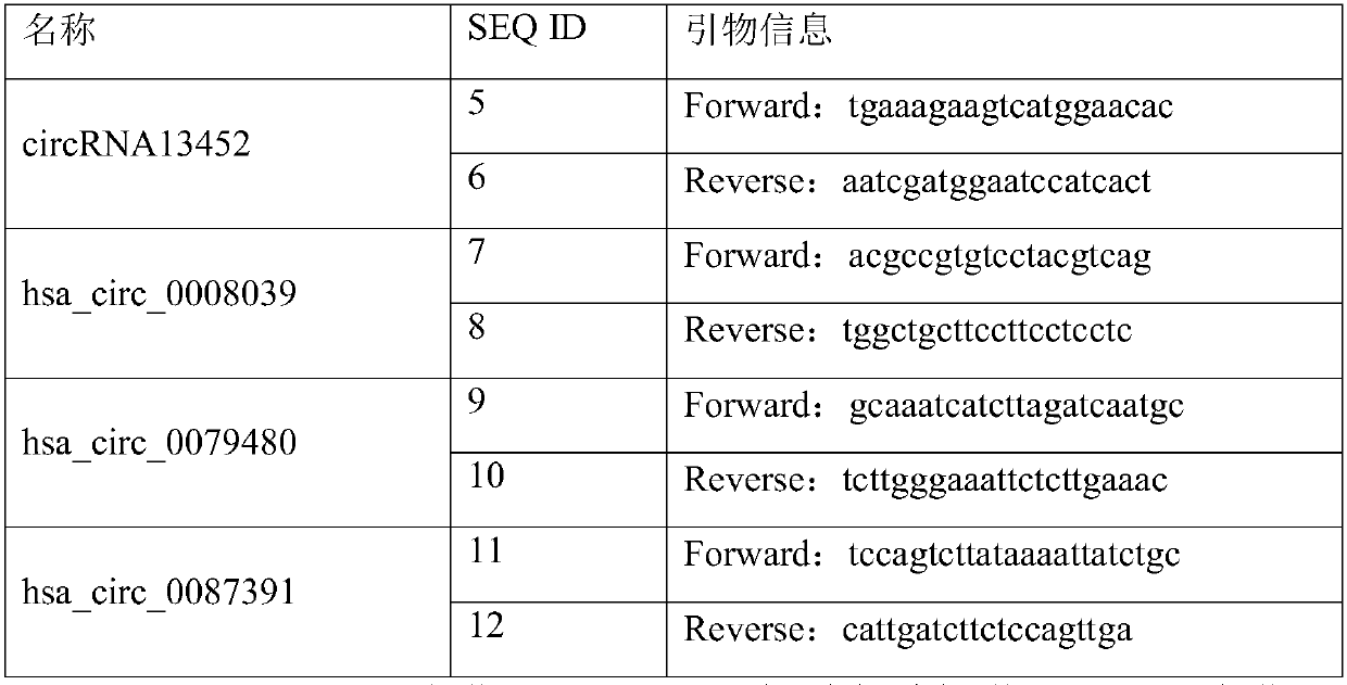 Cyclic RNA molecular marker for predicting prognosis and death risk of colorectal cancer and application of cyclic RNA molecular marker