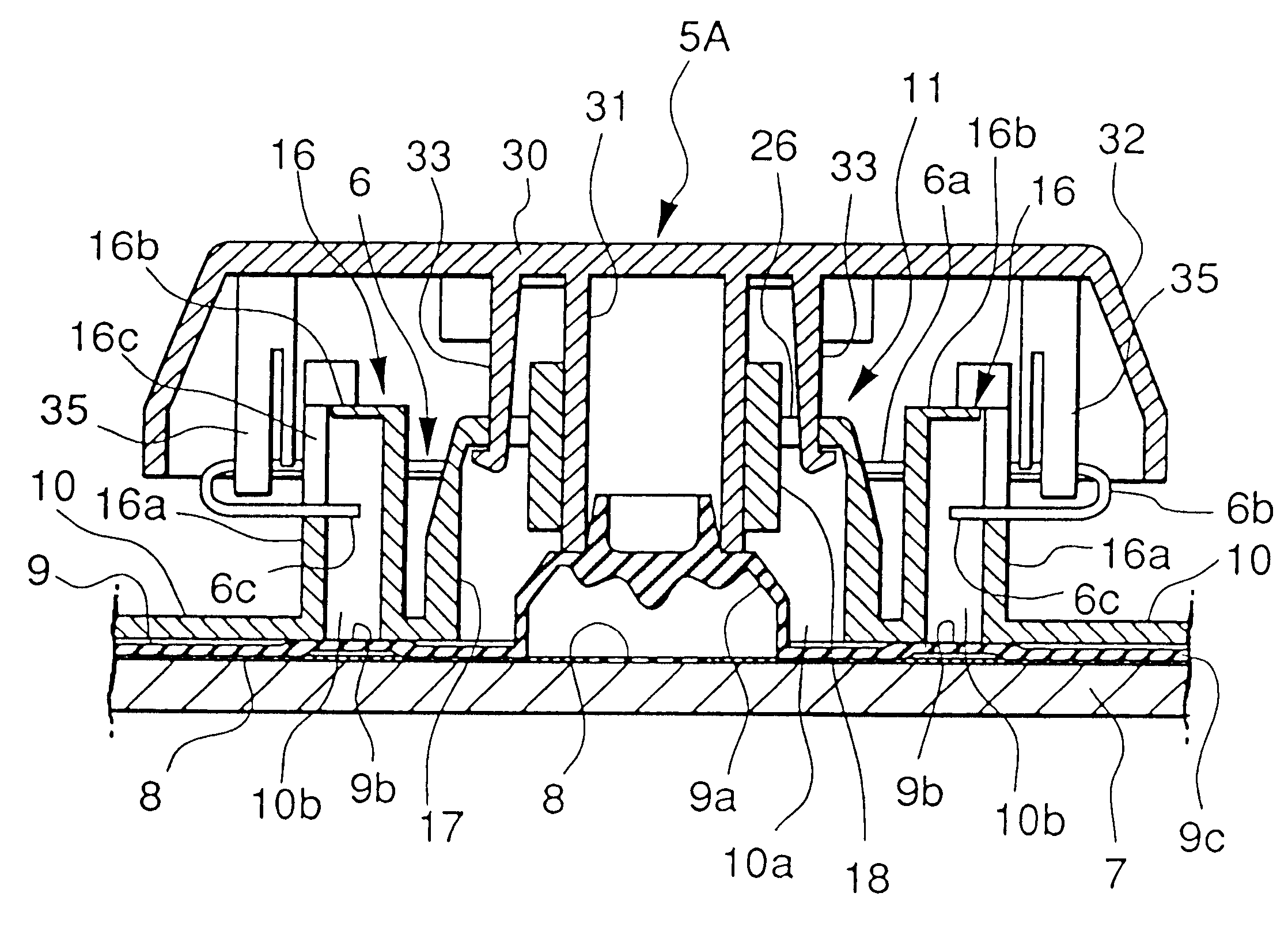 Keyboard assembly having highly waterproof key switches