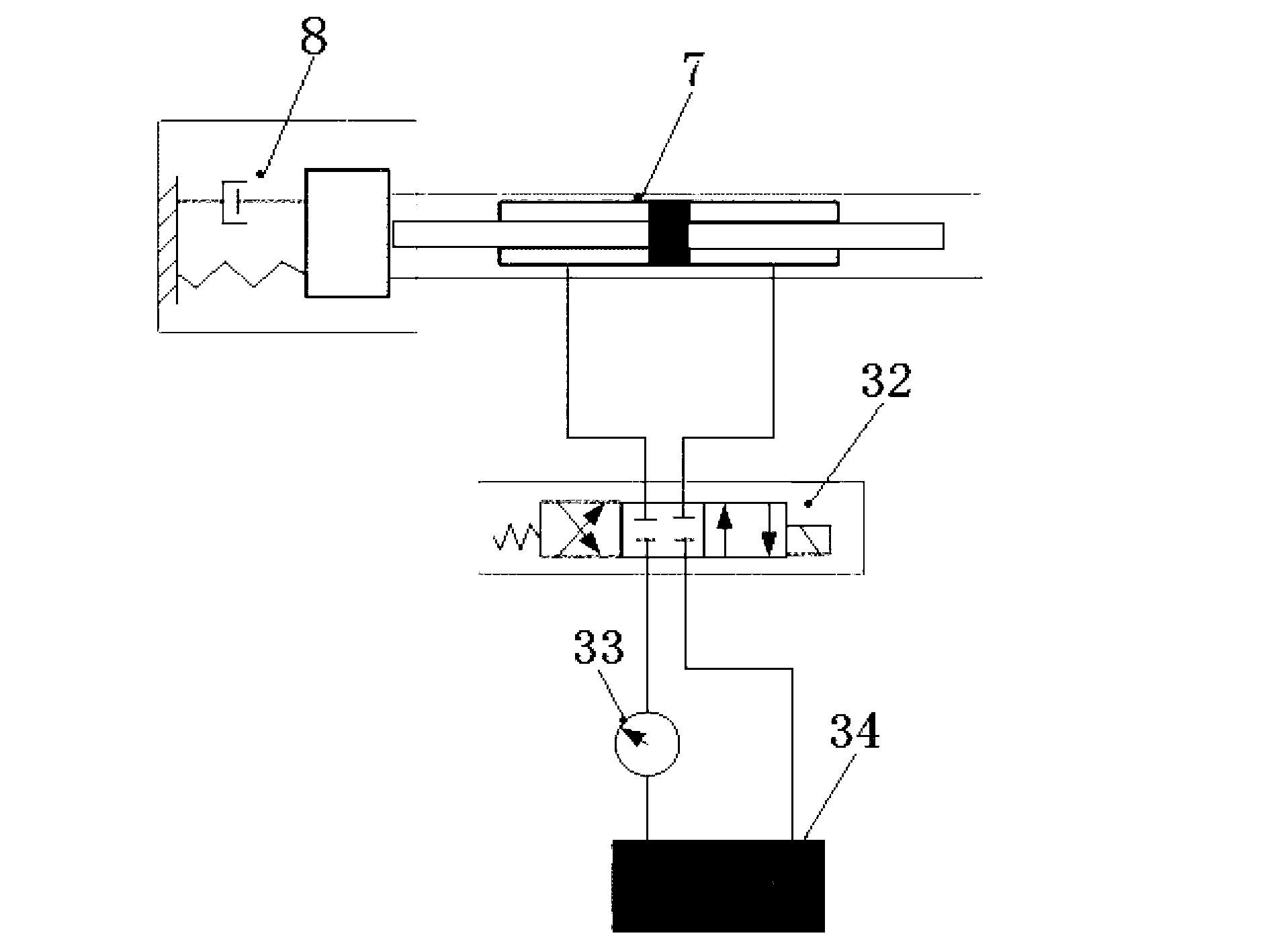 Electric-hydraulic vibration exciter based on magnetostrictive driving