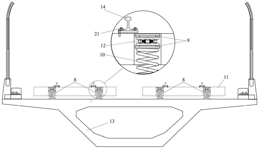 Piezoelectric energy collection device and application and method on floating slab track