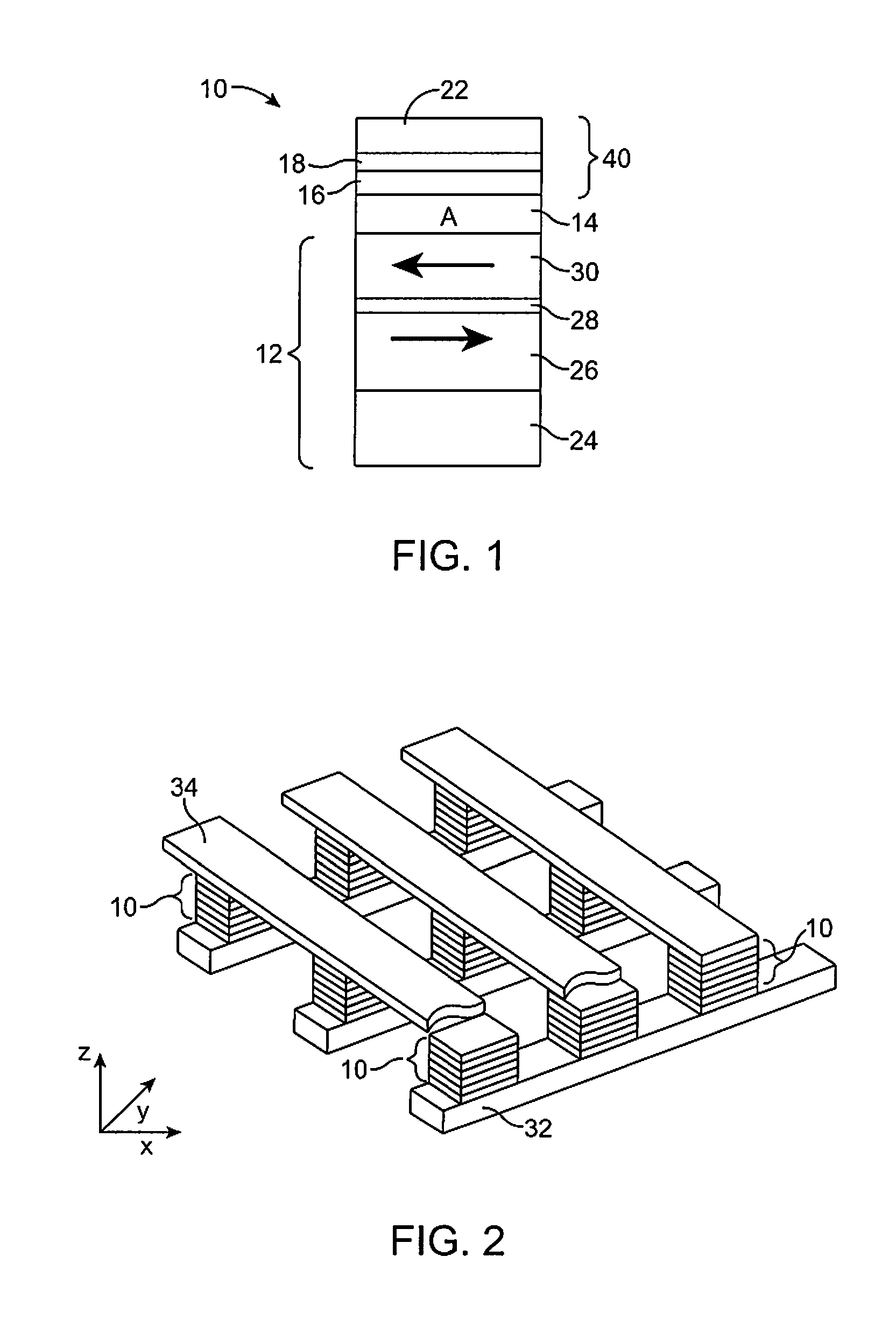 High capacity low cost multi-stacked cross-line magnetic memory