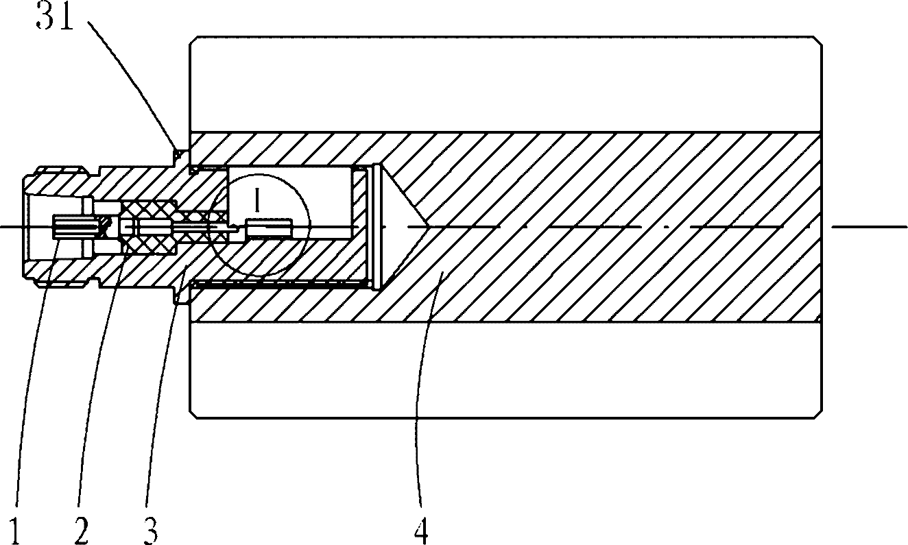 Coaxial load with radial radiating structure