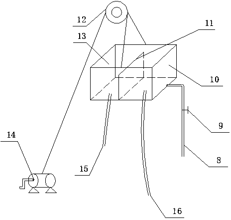 Self-circulation energy-saving device for dividing the critical particle size of tailings sand moving matter and suspended matter