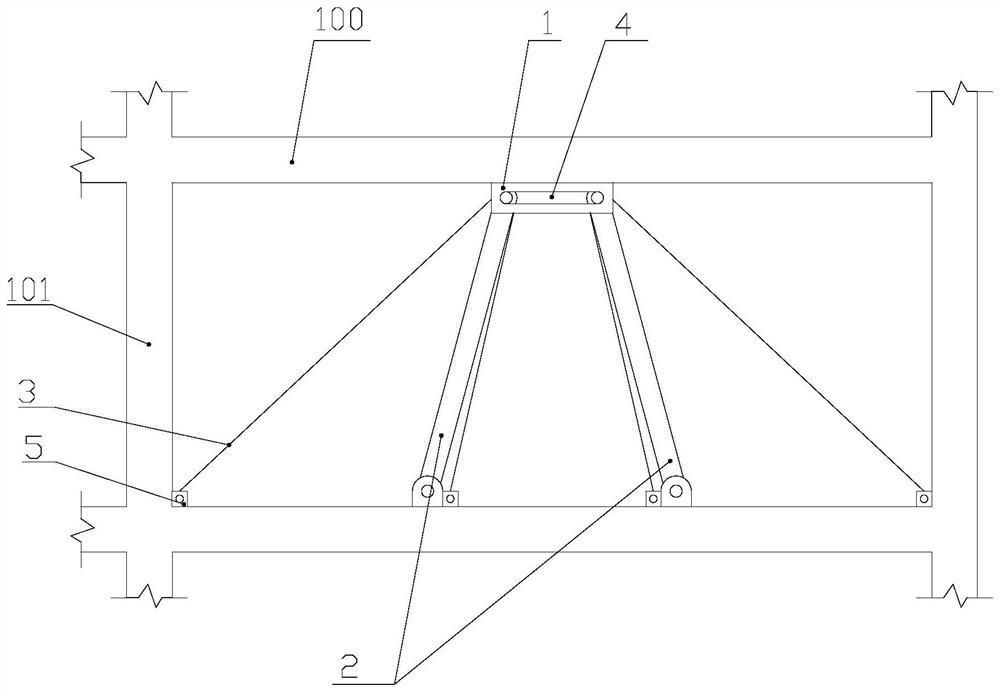 A self-resetting shock-absorbing anti-collapse structure for frame structures