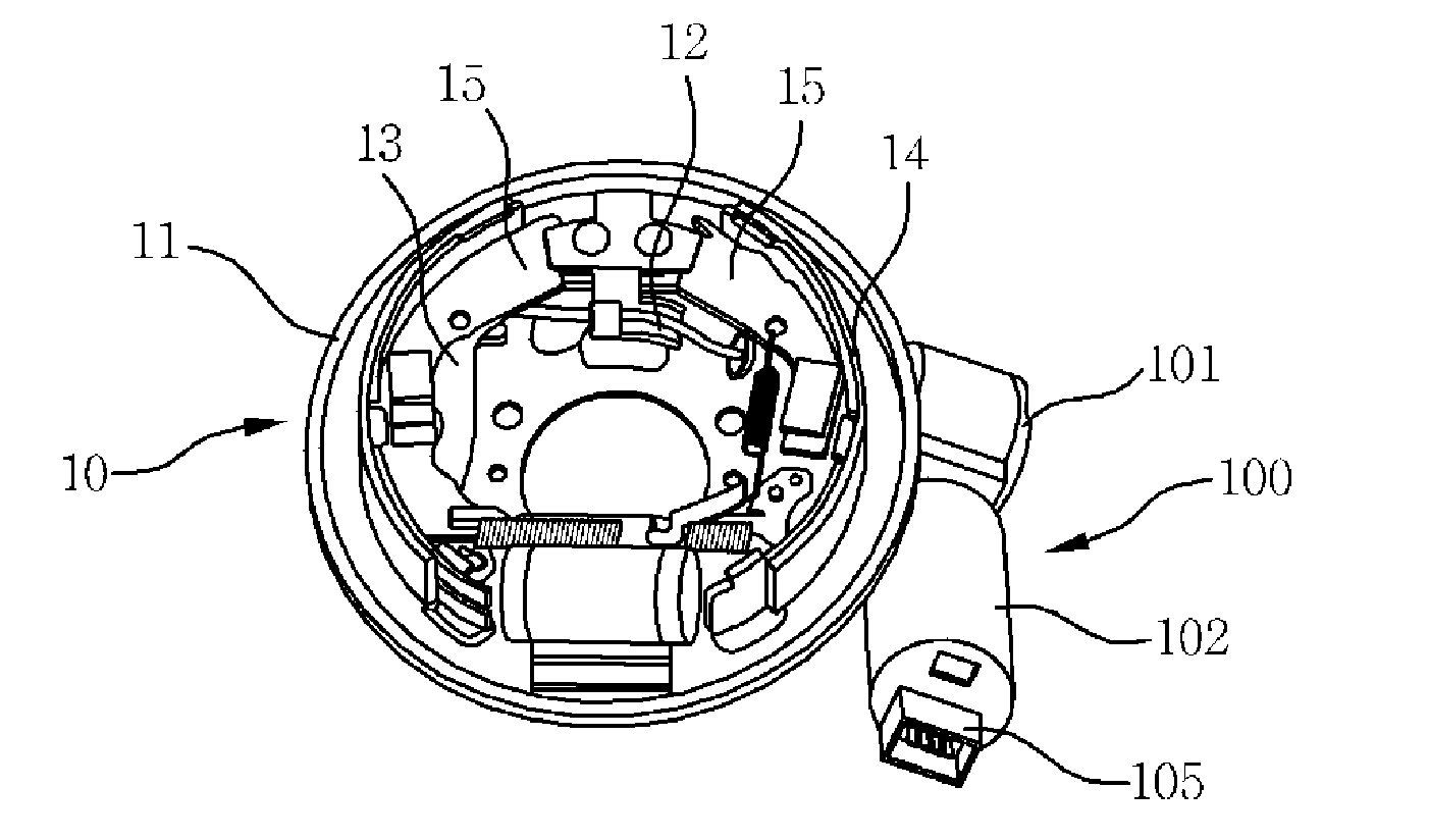 Drum-integrated electric parking brake