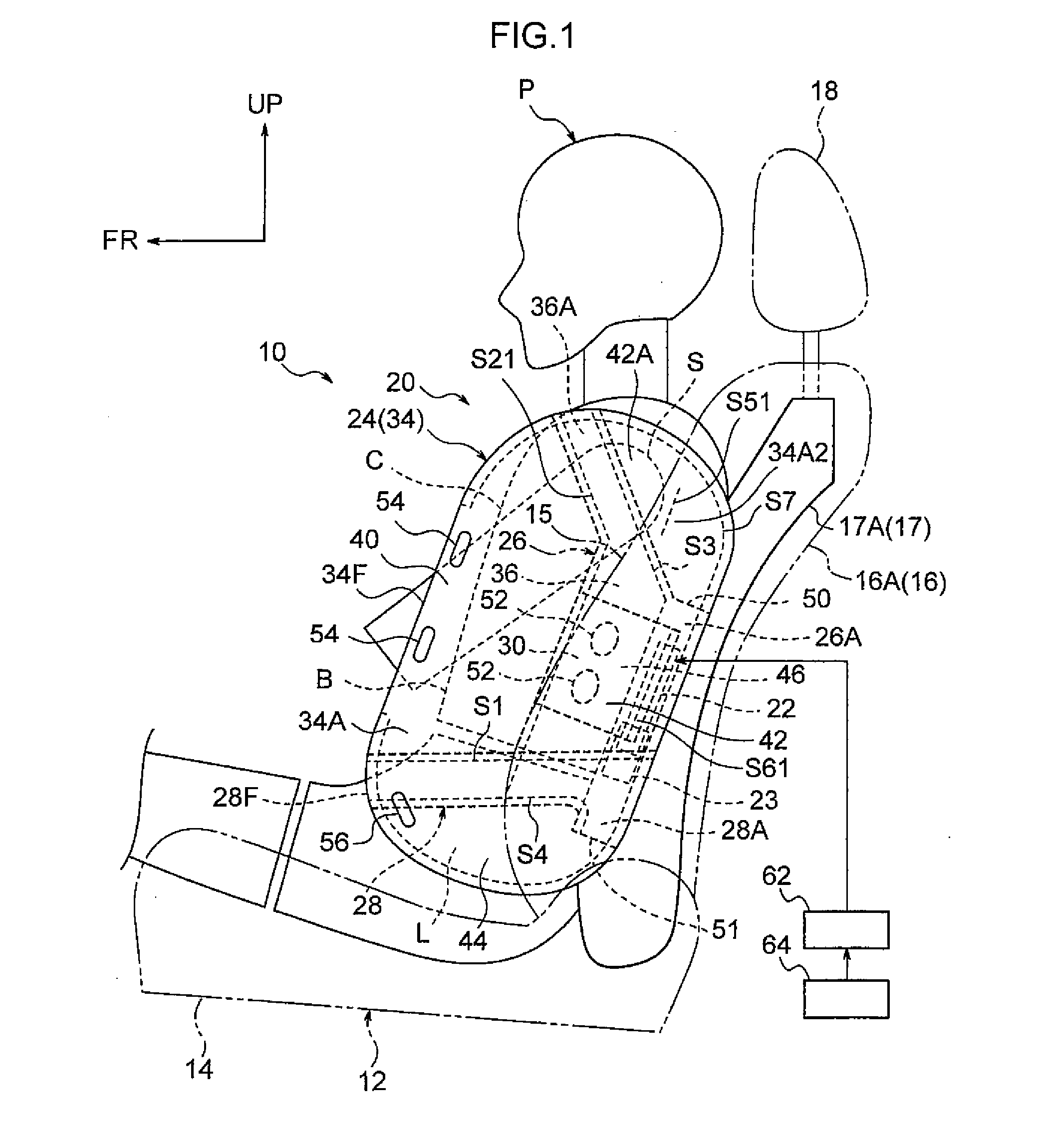 Vehicle side airbag device and manufacturing method of side airbag