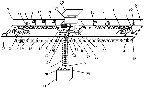 Sampling method and device for multi-parameter roving detection of recirculating aquaculture