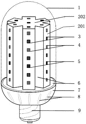 Natural-enemy-friendly pest-luring light source special for tea garden and spectrum screening and manufacturing method thereof