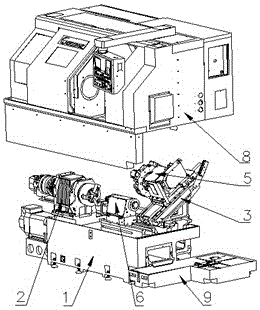 Hard rail numerical control lathe