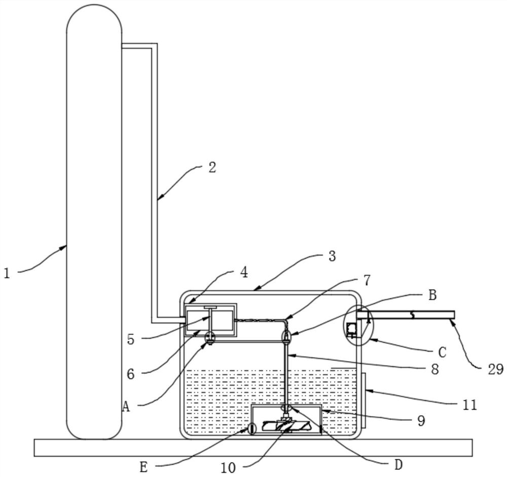 Oxygen inhalation device for long-term artificial airway patient